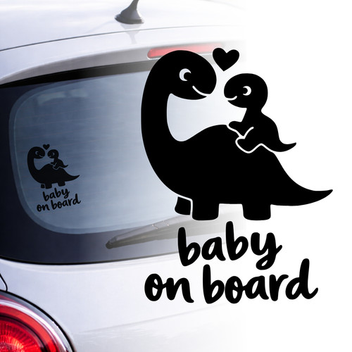 Baby board dino aufkleber - board,
