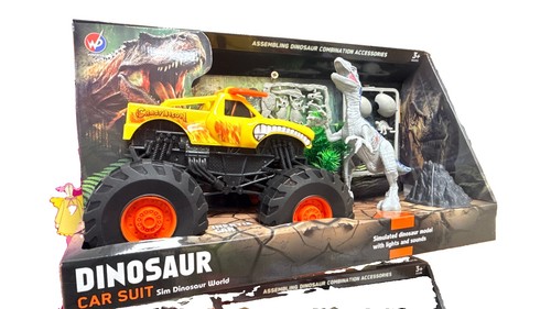 Dinosaurier auto anzug - anzug, mit