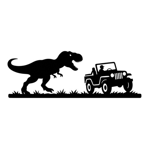 Rex chase autoaufkleber - t-rex,